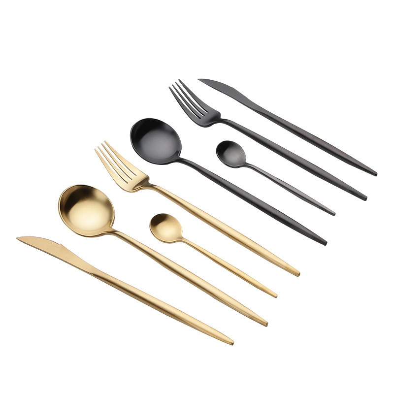 高档牛排刀叉勺子三件套装304不锈钢西餐餐具金色刀叉两件套餐厅,淘宝优惠券,粉丝福利购,淘宝优惠卷