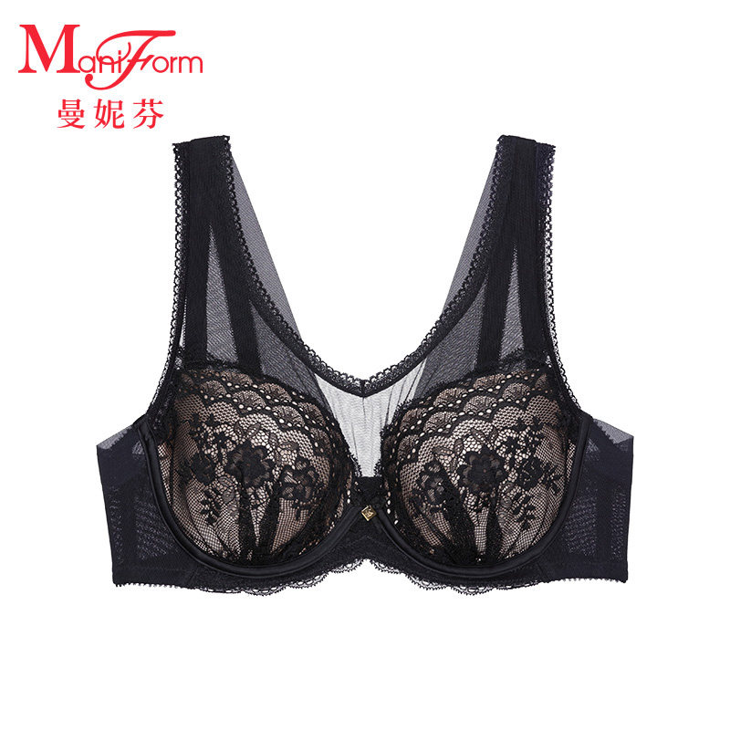 曼妮芬蕾丝抹胸式女薄大胸显小内衣 曼妮芬文胸