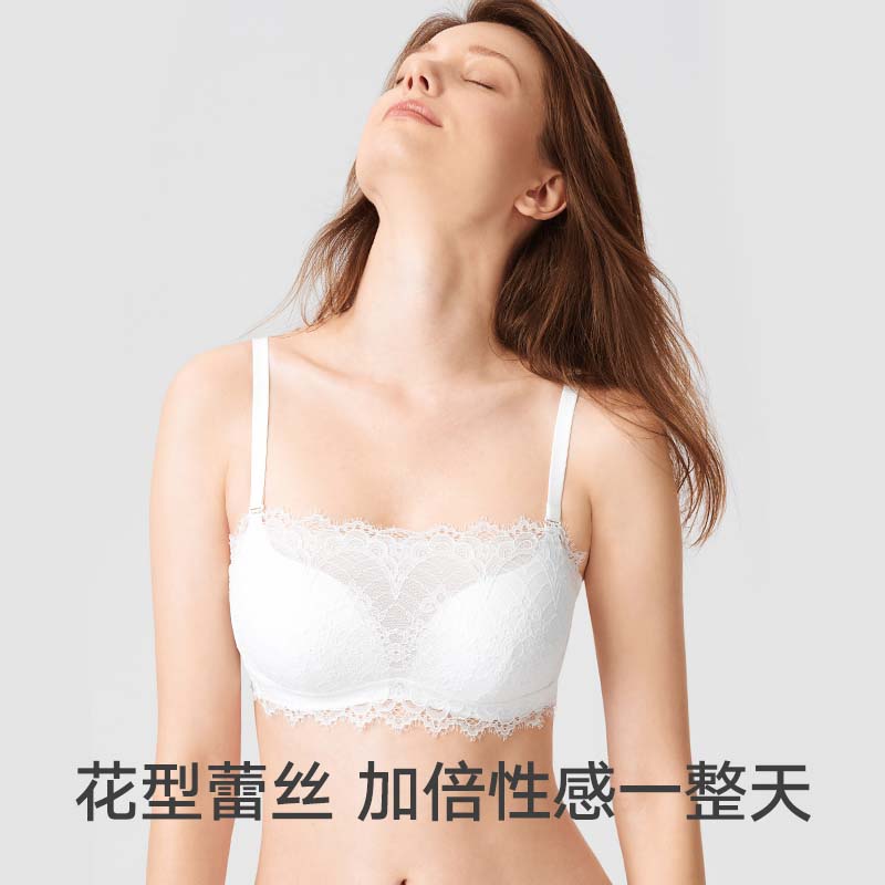 曼妮芬防走光抹胸式舒适无钢圈文胸 曼妮芬文胸