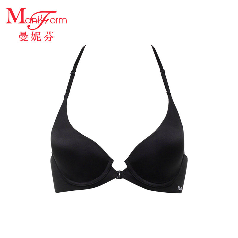 曼妮芬法式舒适女前扣性感无痕文胸 曼妮芬文胸
