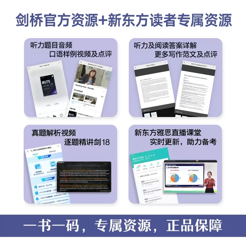 剑18现货官方正版多本可选新东方剑桥雅思官方真题集4-18学术类 IELTS雅思真题11-18 A类全解雅思剑18真题剑雅真题18-图2