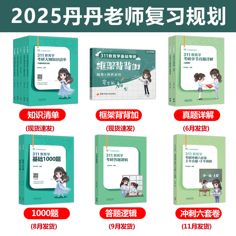 新版现货】高教版2025丹丹老师311教育学考研大纲知识清单 311知识清单教育硕士考研教材中国教育史外国教育史教育学原理心理学-图0