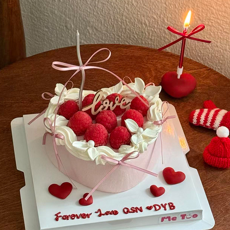 2.14网红情人节快乐木质love蛋糕装饰插件爱心蝴蝶结丝带烘焙装扮,淘宝优惠券,粉丝福利购,淘宝优惠卷