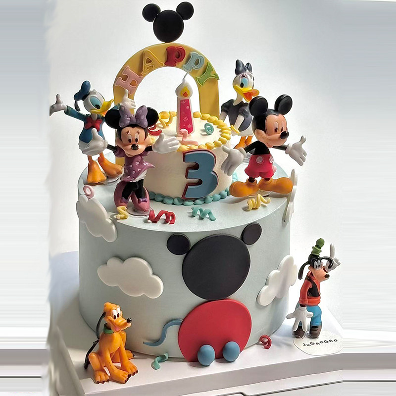 网红米奇米妮儿童生日蛋糕装饰摆件高飞唐老鸭黛丝甜品台装扮配件,淘宝优惠券,粉丝福利购,淘宝优惠卷