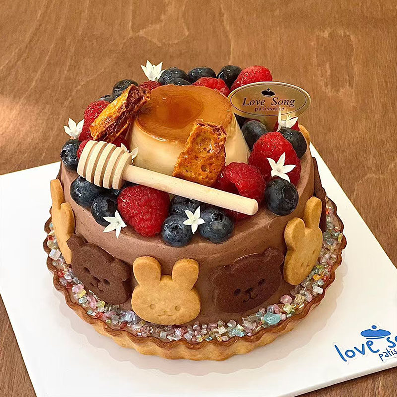 秋季治愈系蜂蜜巧克力布丁塔蛋糕装饰蜂蜜搅拌棍熊兔饼干装扮配件,淘宝优惠券,粉丝福利购,淘宝优惠卷