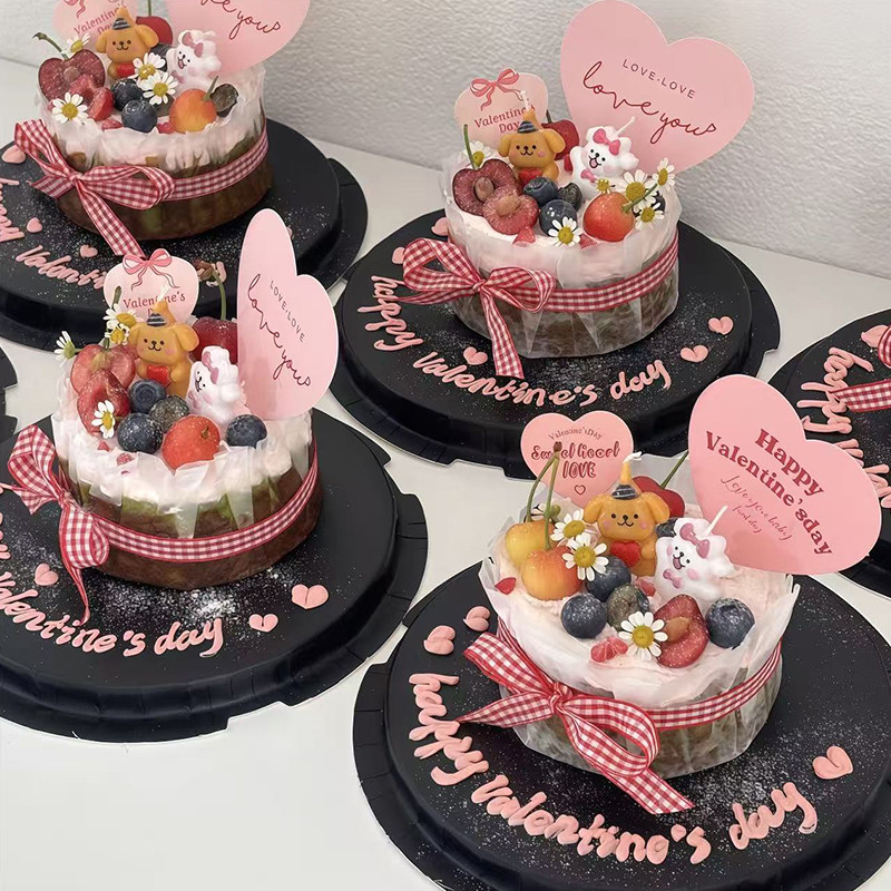 韩系情人节抱爱心蝴蝶结小狗蜡烛蛋糕装饰情侣表白love卡片装扮,淘宝优惠券,粉丝福利购,淘宝优惠卷