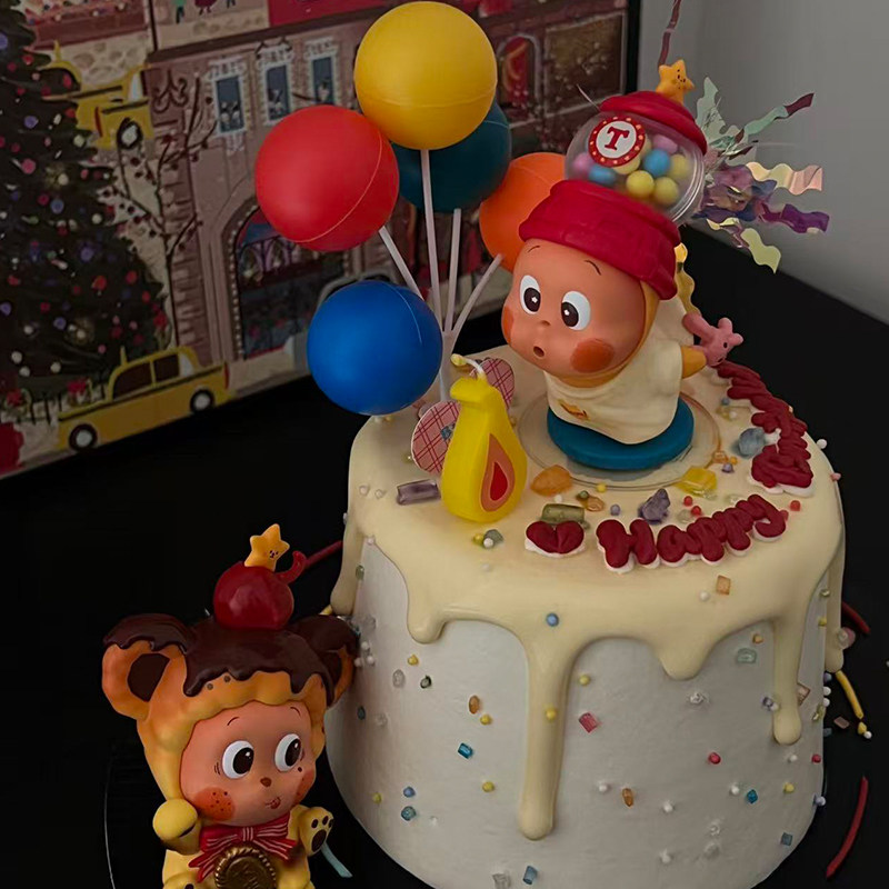 网红吹泡泡星星人蛋糕装饰摆件儿童生日派对气球数字蜡烛装扮插件,淘宝优惠券,粉丝福利购,淘宝优惠卷