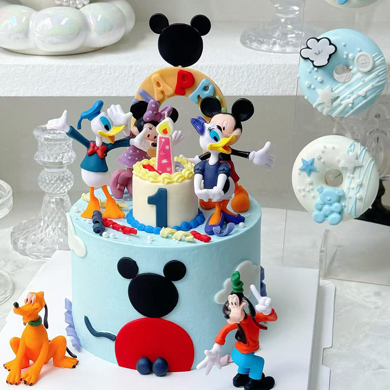 网红米奇米妮儿童生日蛋糕装饰摆件高飞唐老鸭黛丝甜品台装扮配件,淘宝优惠券,粉丝福利购,淘宝优惠卷