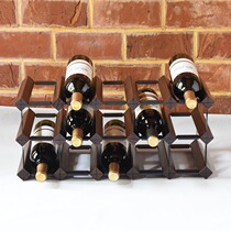 Solid Wood Walnuts Wood Color Pane Containing Wine Kilo Wine Cabinet Swing Piece Wine Grid Show Rack Red Wine Rack