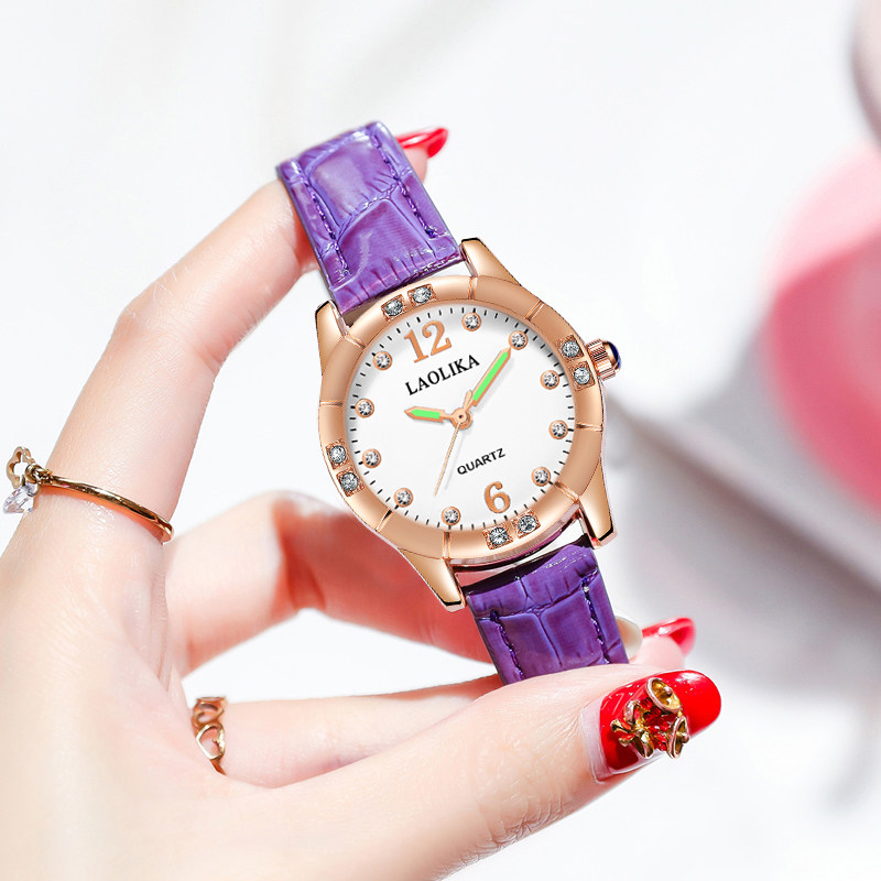 闺蜜生日礼物可爱休闲夜光学生表 劳利卡手表国产腕表