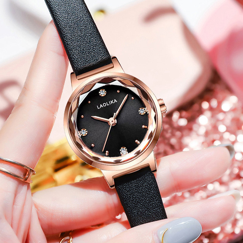 小表盘女士时尚简约气质学院风女表 劳利卡手表国产腕表
