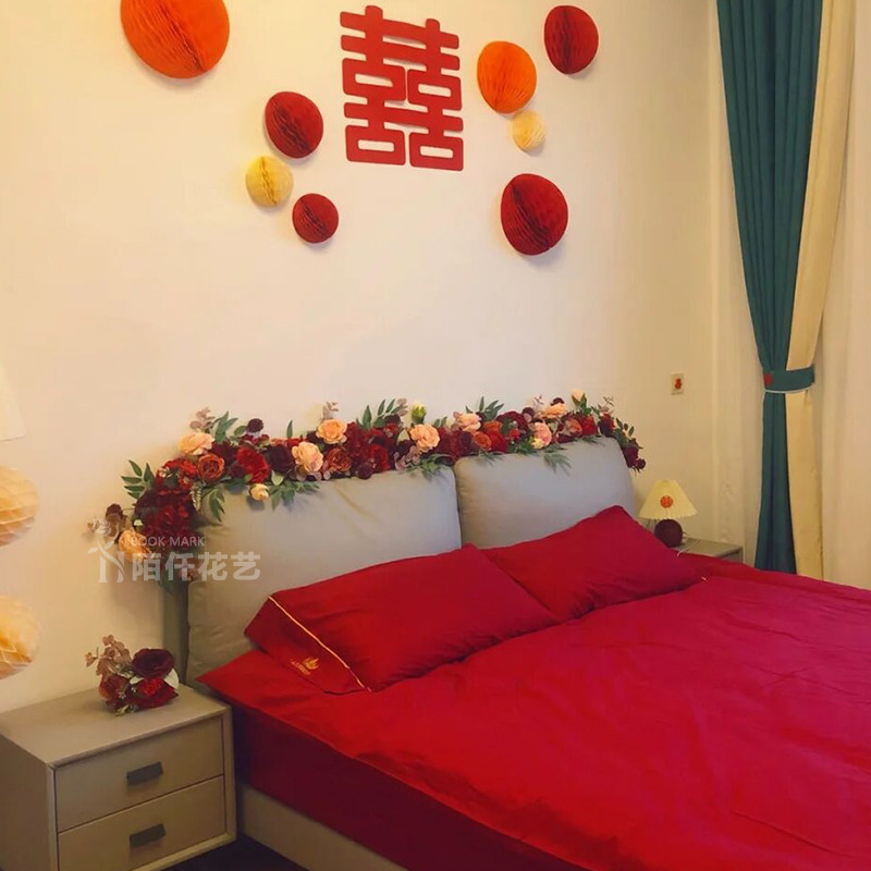 婚房布置新房仿真花艺婚礼卧室房间床头花客厅沙发装饰结婚用品,淘宝优惠券,粉丝福利购,淘宝优惠卷