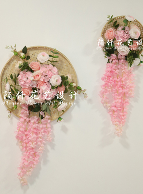 挂墙装饰仿真花玄关沙发背景墙花