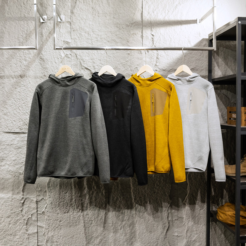 柜2K4~高端春季针织一体绒男连帽运动休闲卫衣春季休闲百搭套头衫,淘宝优惠券,粉丝福利购,淘宝优惠卷