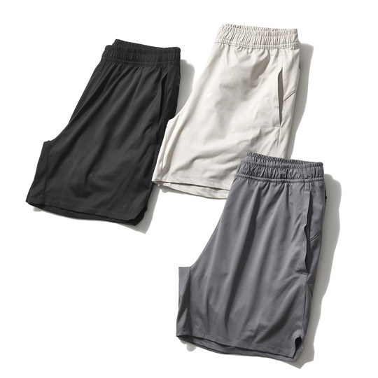 Waterproof pressure glue zipper 2025 summer new men's high-end sports breathable lightweight thin casual shorts