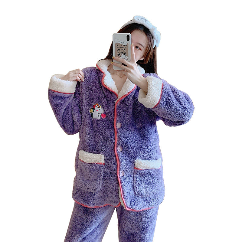 产后月子服怀孕期秋冬季喂奶11睡衣 若恬家居服套装