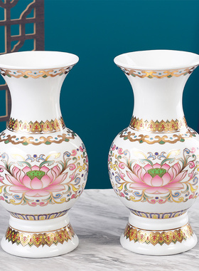 佛具用品大全套装莲花供奉陶瓷