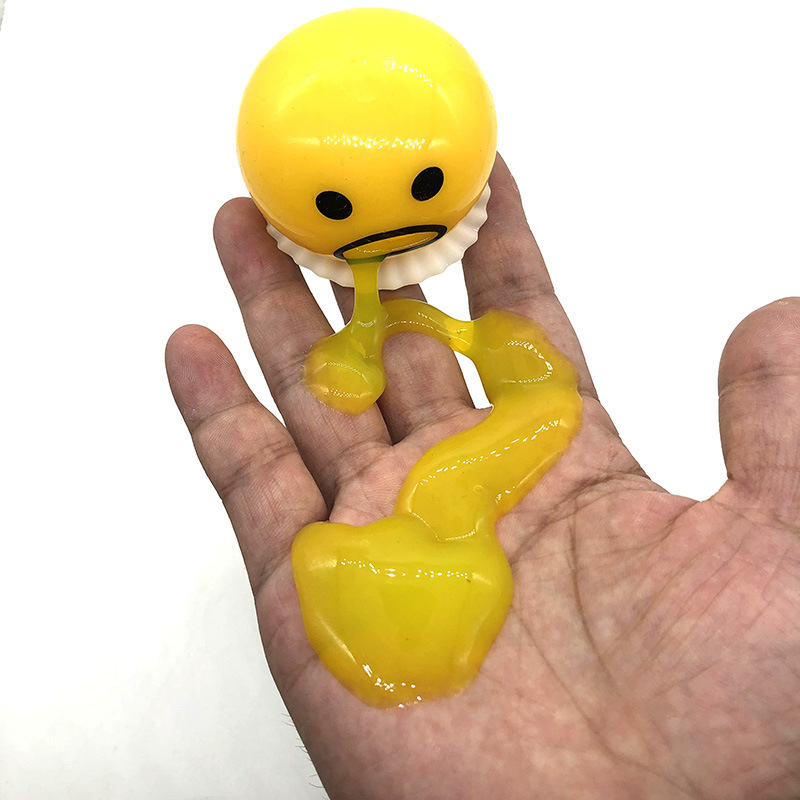 Halloween egg yolk vomiting squishy slime ball Vent toys玩具 - 图1