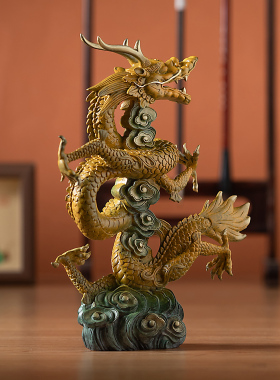 龙年吉祥物五爪金龙摆件龙行龘龘