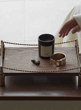 欧式复古创意金属铁艺托盘摆件