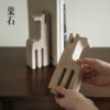 Wabi-sabi style resin imitation travertine bookend creative bookends