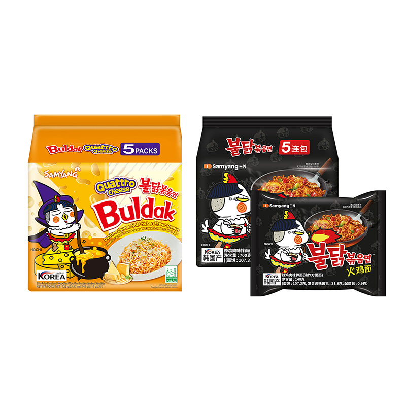 韩国进口方便面三养火鸡面辣夜宵奶油芝士炸酱拌面泡面速食面食品