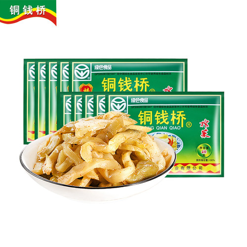 铜钱桥榨菜丝学生下饭菜小包装余姚特产咸菜东北口味小菜40g/袋 - 图0