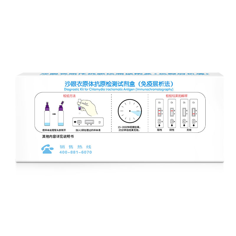 爱威康沙眼衣原体抗原检测试剂性病检测试纸衣原体检测卡试剂盒-图2