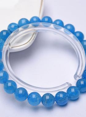 2026富宏珠宝 天然蓝磷辉石手链蓝磷灰石手串饰品水晶彩宝厂家