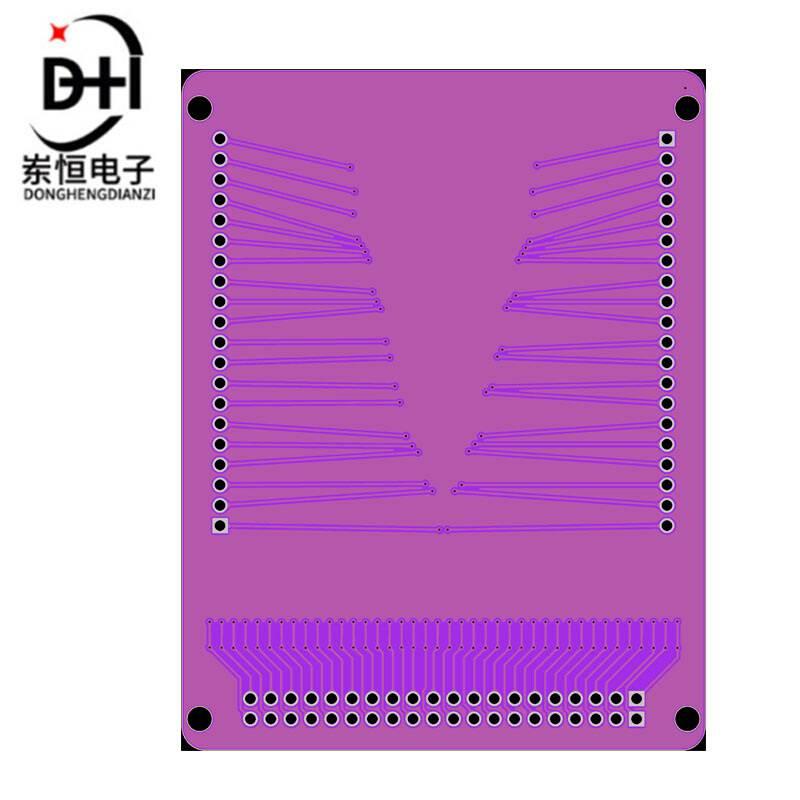 40P FFC/FPC软排线转接板连接板0.5mm/1.0mm间距转2.54mm排针