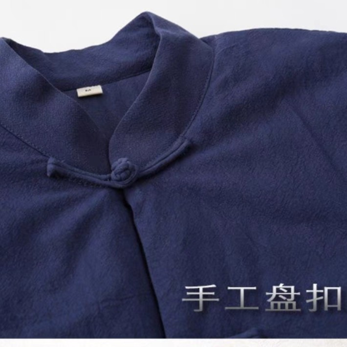 唐装男士长款棉袄冬季加厚保暖棉服棉麻盘扣复古中国风过膝棉上衣,淘宝优惠券,粉丝福利购,淘宝优惠卷