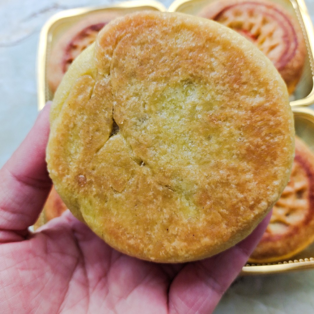 张家口张北胡麻油月饼 红糖白糖五仁月饼 麻油酥皮老式月饼 特产 - 图1