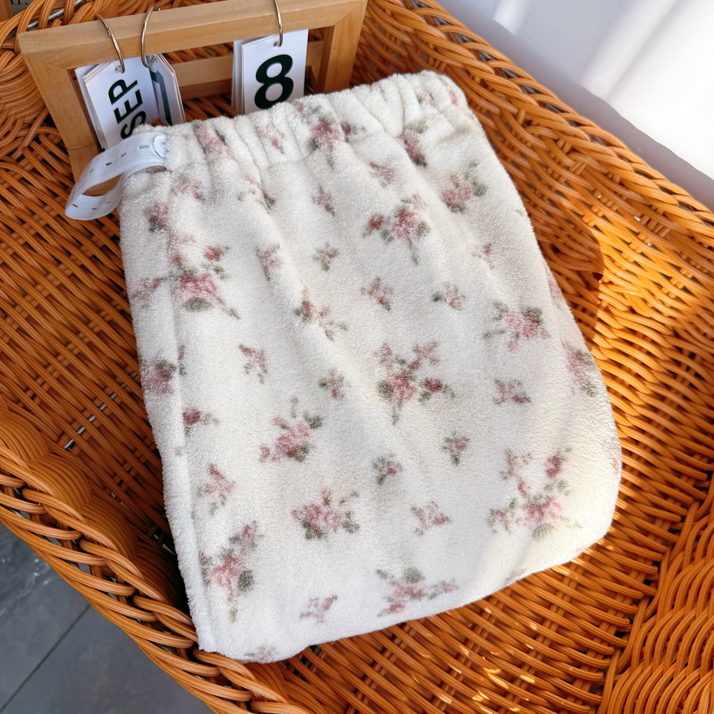 珊瑚绒孕妇睡裤加绒加厚秋冬雪莉碎花高腰可调节家居保暖休闲长裤,淘宝优惠券,粉丝福利购,淘宝优惠卷