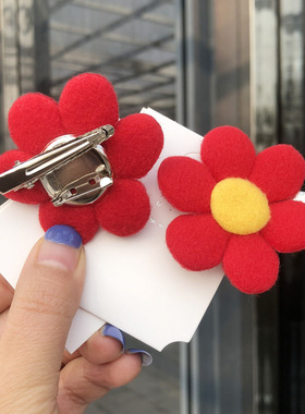 突然的喜欢林乐儿廉雅钧同款红花啪啪圈胸针发夹花朵可爱手环发圈