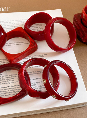 HI6迪丽热巴同款亚克力镶钻圆形手镯小众个性手链轻奢感夸张手饰