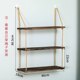 Retro rack storage rack solid wood tea room storage display rack