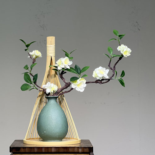 新中式陶瓷复古餐桌花瓶创意插花客厅酒店家居装饰侘寂风禅意摆件 - 图2
