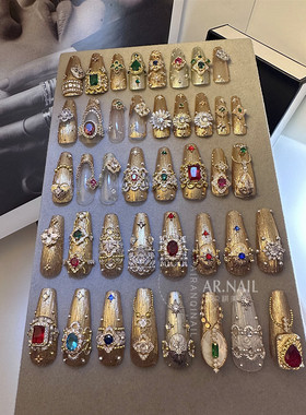 布契拉提彩色锆石铜合金美甲饰品