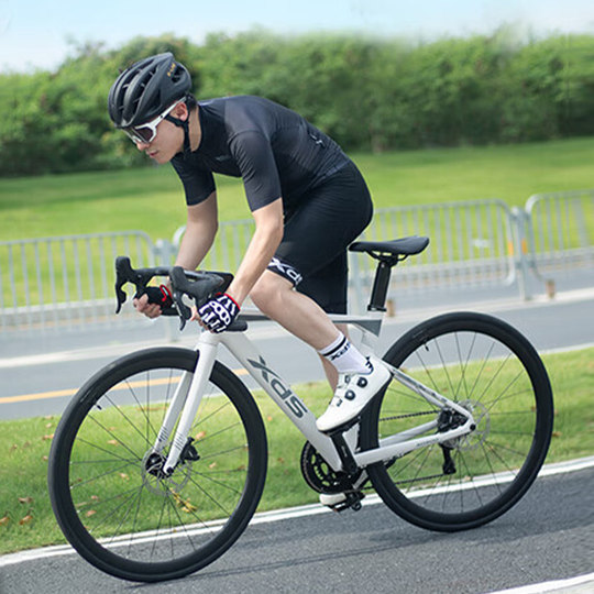 喜德盛2025款AD300公路自行车20速油压碟刹铝合金车架竞技赛车