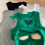 Базовый топ с чашечками без рукавов, майка, 2022, в западном стиле