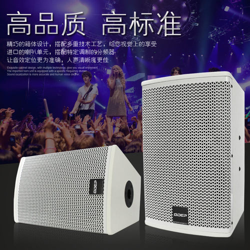专业8寸10寸全频无源白色壁挂音箱舞蹈室会议家用KTV功放音响套装 - 图2
