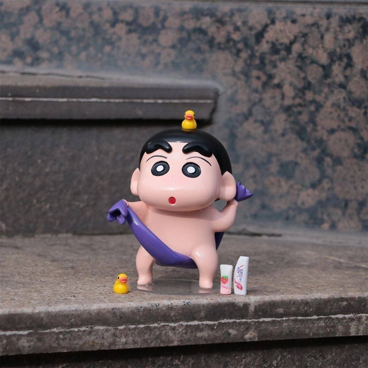 蜡笔小新Q版手办动漫模型恶搞洗澡小新机箱公仔手办二次元人,淘宝优惠券,粉丝福利购,淘宝优惠卷