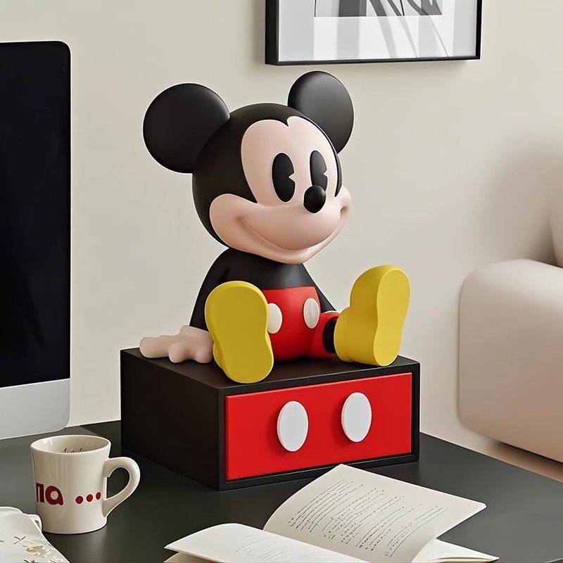 米奇卡通床头办公室桌面收纳盒网红摆件小型抽屉柜高级感装饰品,淘宝优惠券,粉丝福利购,淘宝优惠卷