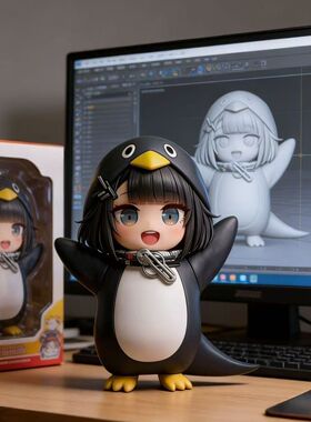 咕咕嘎嘎-小企鹅【S+顶配版】管理员企鹅手办模型摆件生日礼物