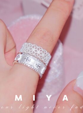 维多利亚的秘密~复古厚银戒指套装