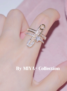 双层别针星星·辣妹感幸运戒指~