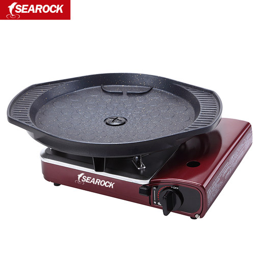 海岩麦饭石烤盘便携户外烧烤盘野炊烤肉盘轻油烟不沾烤牛盘CP-21 - 图2