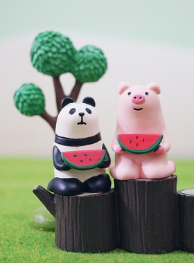 日式风树脂动物企鹅INS小摆件