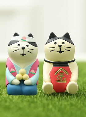 日系鲤鱼树脂桌面祈福小摆件