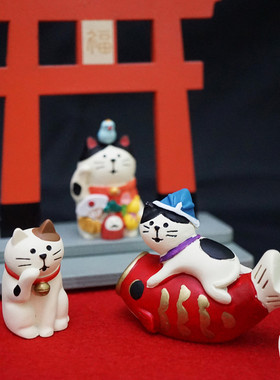 招财猫摆件zakka鸟居达摩送朋友